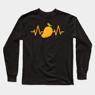 heart mangoes graphic for fruit likers awesome matching couple family cute Long Sleeve T-Shirt